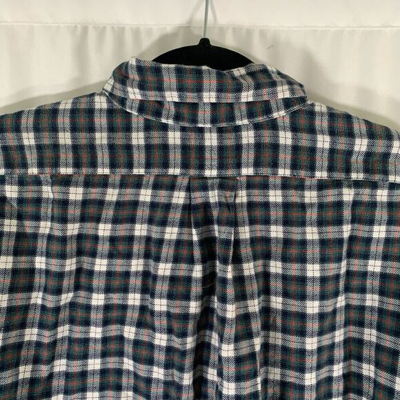 Brooks Brothers Regent Flannel Shirt Men's XXL Blue White Plaid Button Up - Picture 7 of 7
